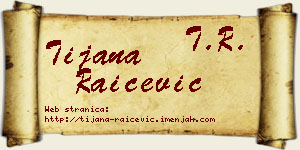 Tijana Raičević vizit kartica